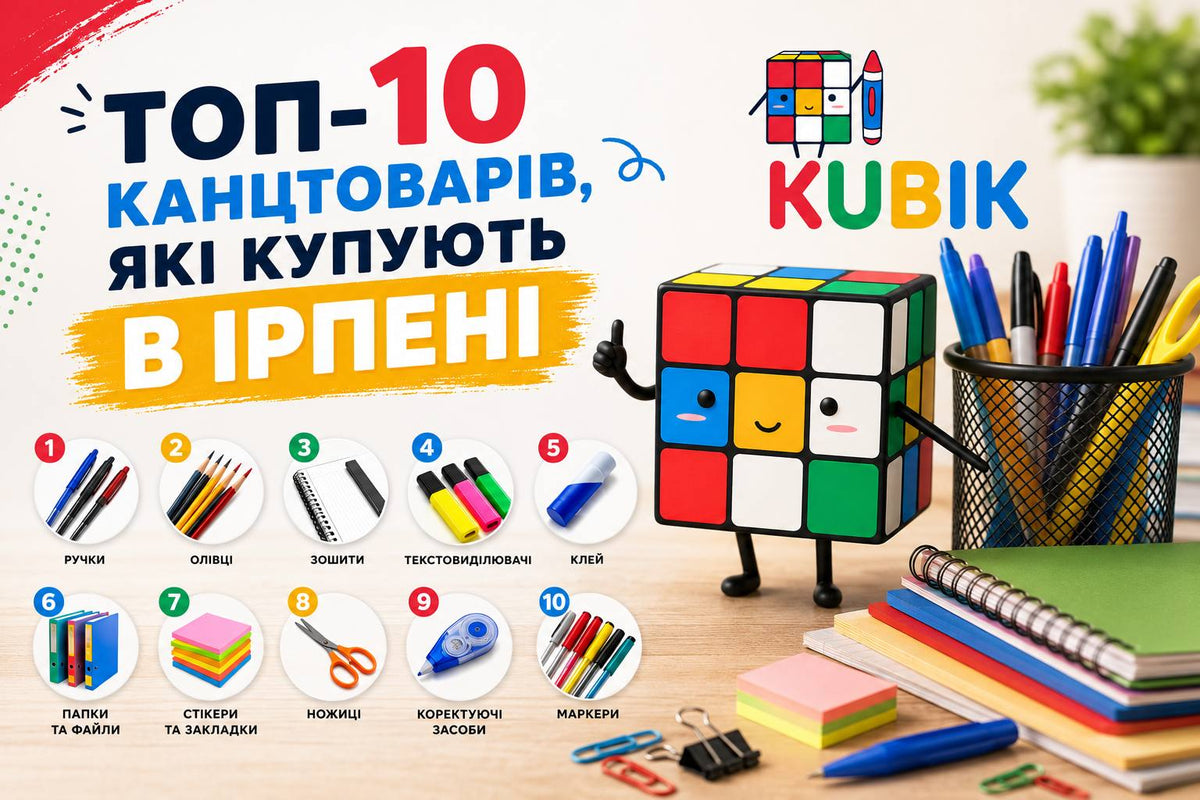 Топ-10 канцтоварів, які купують в Ірпені