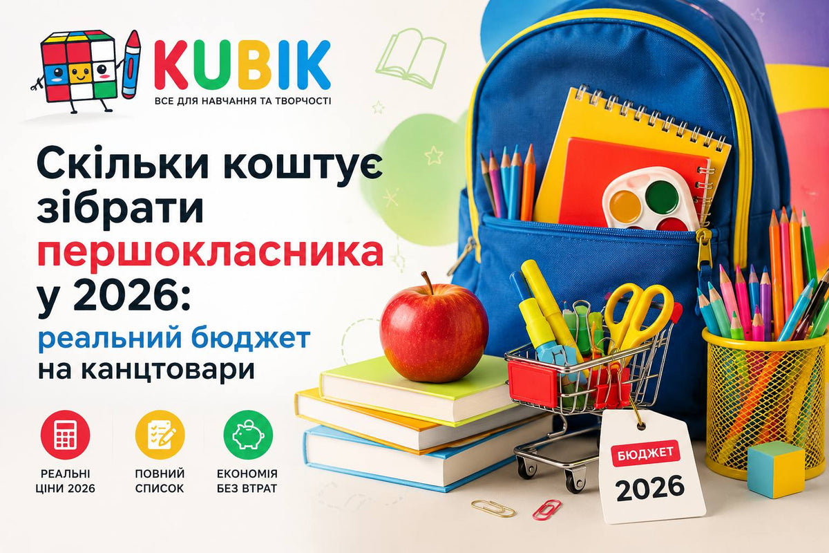 Скільки коштує зібрати першокласника у 2026: реальний бюджет на канцтовари