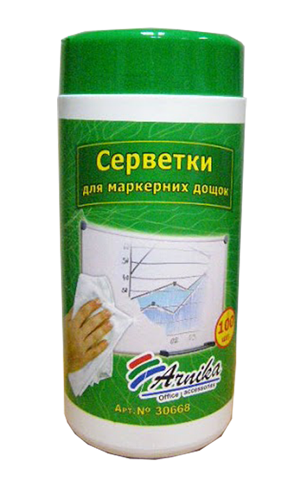 Серветки вологі для магнітно-маркерних дошок, 100 шт