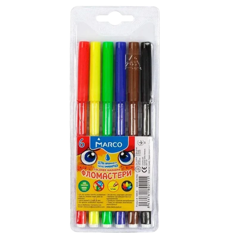 Фломастери "Marco Super Washable"