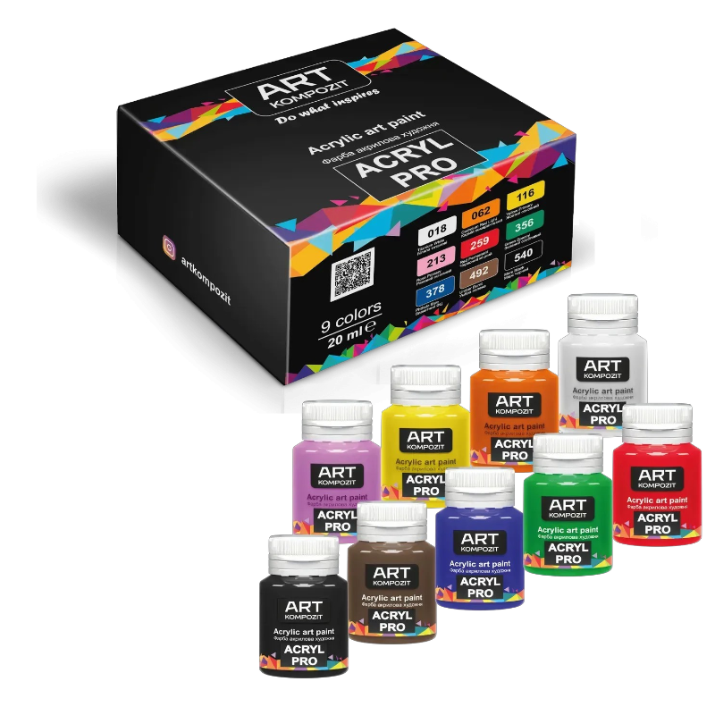 Набір Фарба художня ACRYL PRO ART Kompozit 9*20 мл