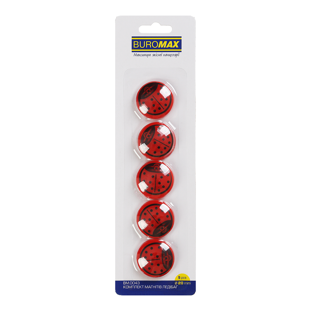 Комплект магнітів LADYBUG, 5 шт*20 мм