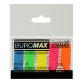Закладки пластикові NEON, JOBMAX, з клейким шаром, 45x12 мм, 5 кол.по 20 арк.