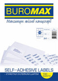 Етикетки клейкі Buromax, 12 шт/лист, 70х67,7 мм