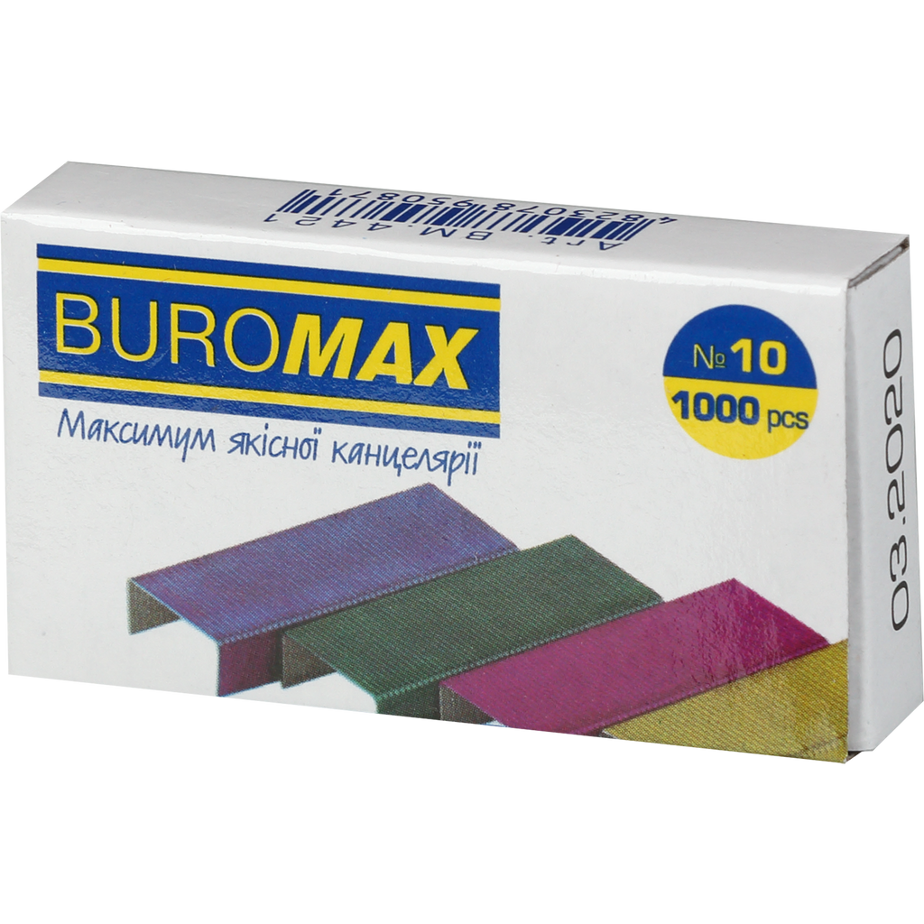Скоби №10, кольорові, 1000 шт.