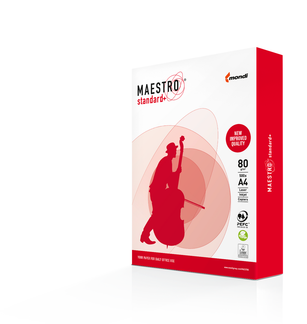 Папір MAESTRO STANDARD+, А4, клас B, 80г/м2, 500 арк
