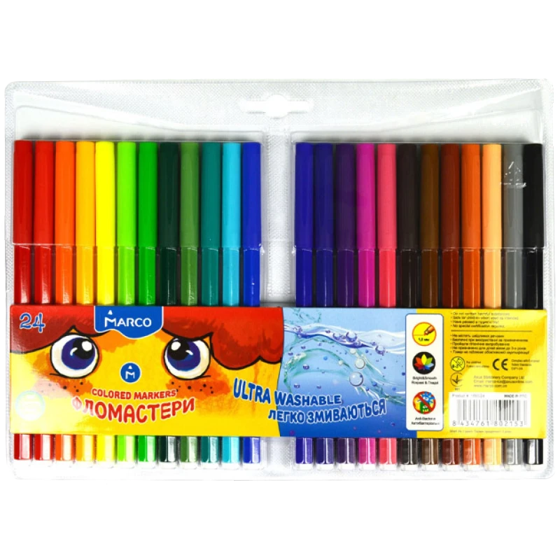 Фломастери "Marco Super Washable"