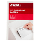 Етикетки з клейким шаром AXENT 2460-A, А4, 210х297мм, 1 шт/арк., 100 аркушів