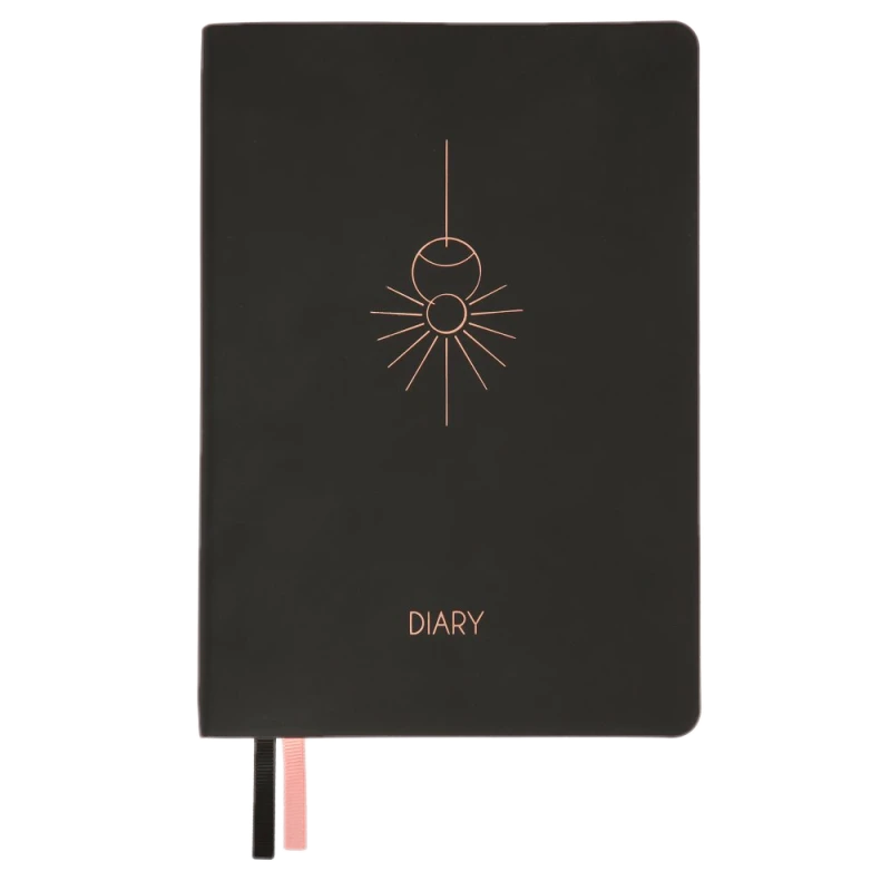 Щоденник діловий Leo Planner А5 недатований "Hypnotic", м'який, чорний, 320 стор.
