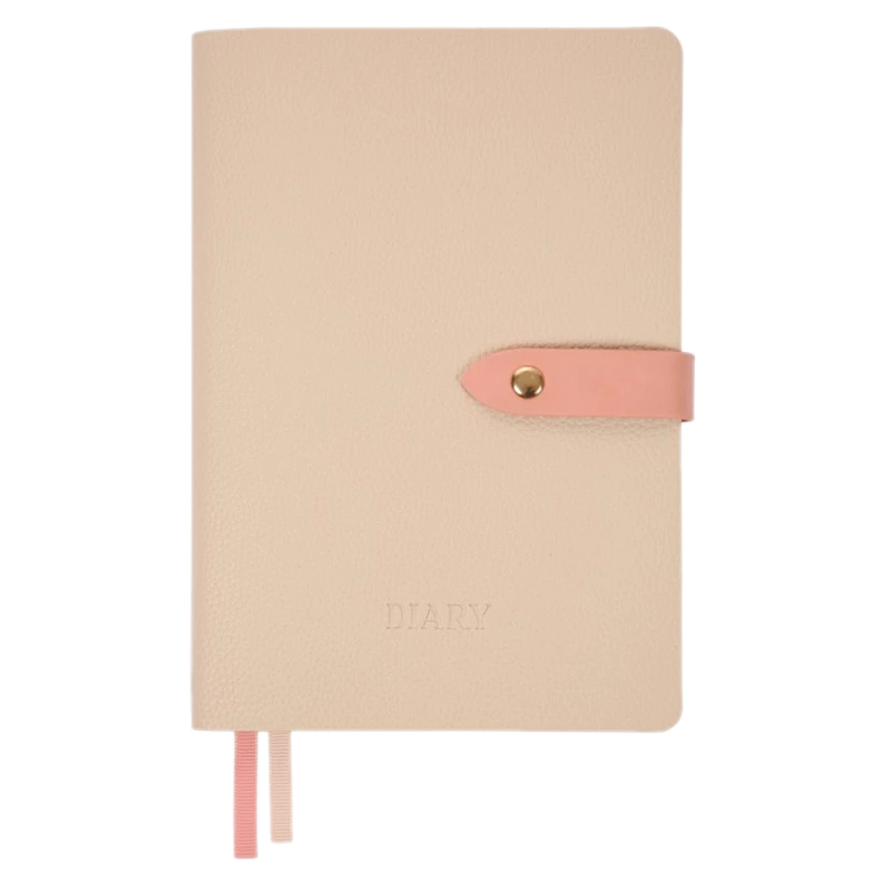 Щоденник діловий Leo Planner А5 недатований "Secret", м'який, бежевий, 320 стор.