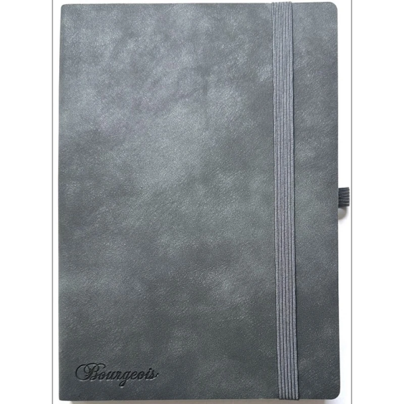 Щоденник недатований Bourgeois А5/160 арк., екошкіра на гумці, мікс