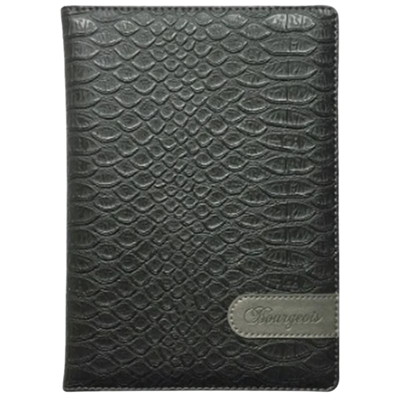 Щоденник недатований Bourgeois А5/160 арк., екошкіра, блок англ. мовою (2)