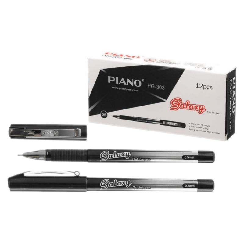 Гелева ручка Piano PG-303 чорна