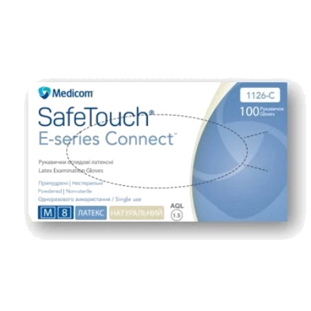 Рукавиці Medicom SafeTouch Connect латексні M 100 шт.