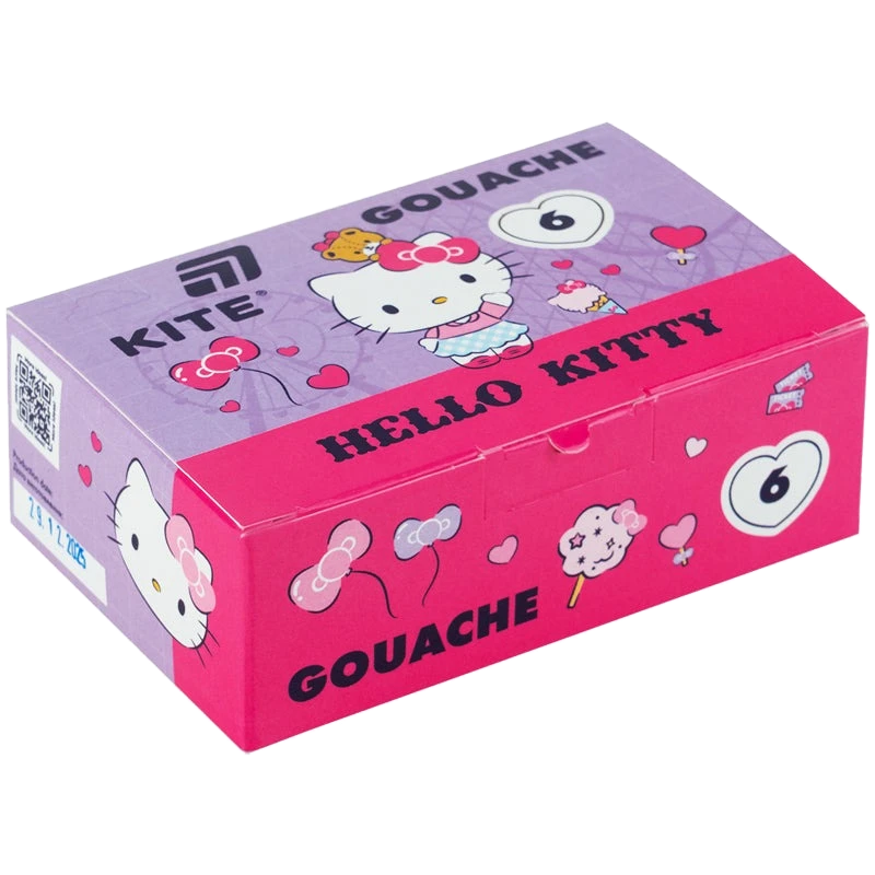 Гуаш Kite 6 кольорів 20 мл Hello Kitty