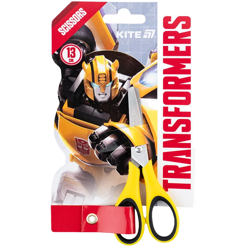 Ножиці Kite 13 см гумові вставки Transformers