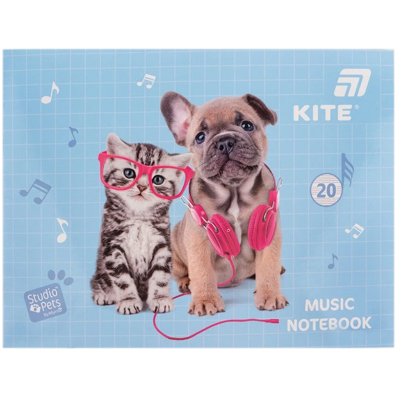Зошит для нот Kite A5/20арк "Studio Pets" SP26-405