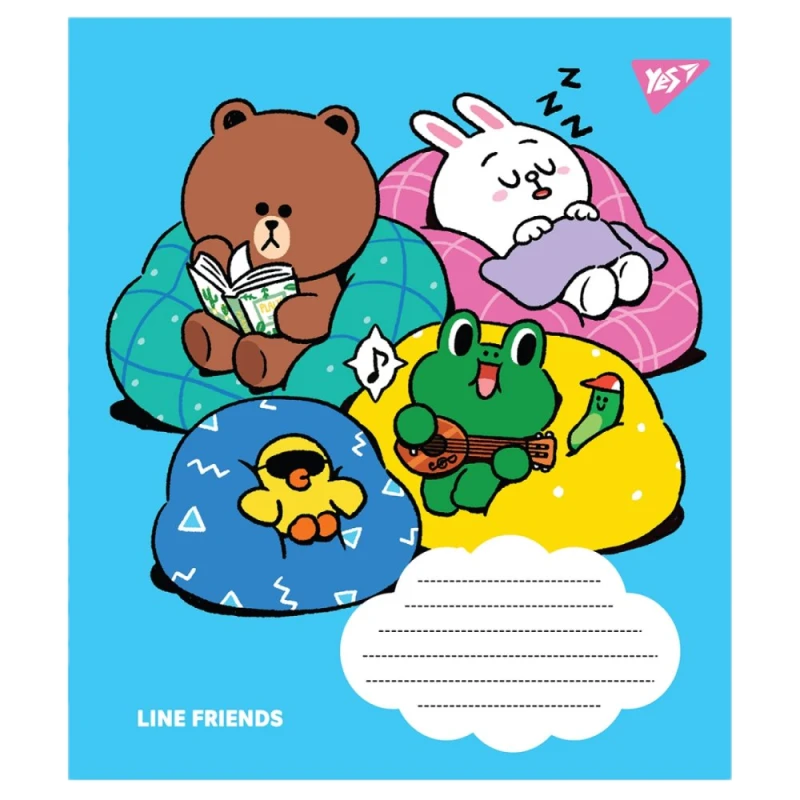 Зошит для нот YES A5/12арк "Line friends" 766255