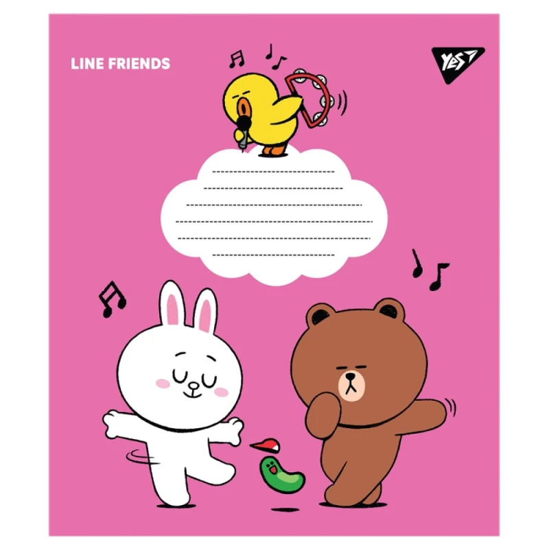 Зошит для нот YES A5/12арк "Line friends" 766255