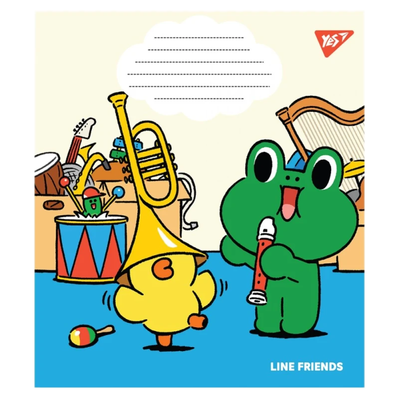 Зошит для нот YES A5/12арк "Line friends" 766255