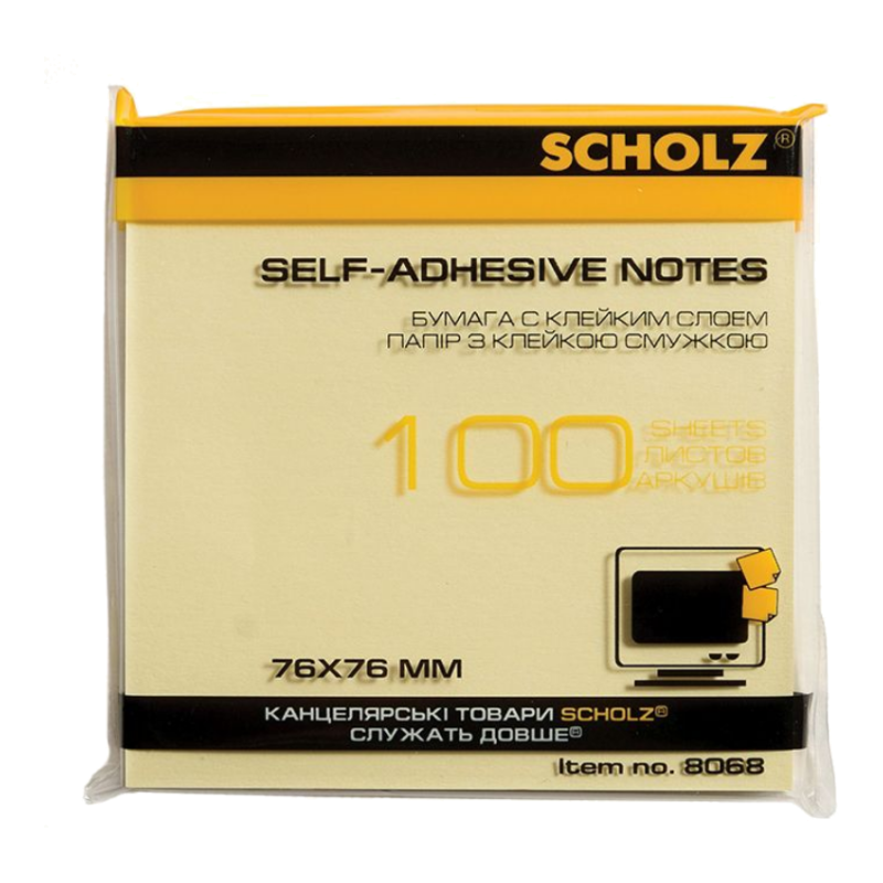 Стікери SCHOLZ 76×76 жовтий