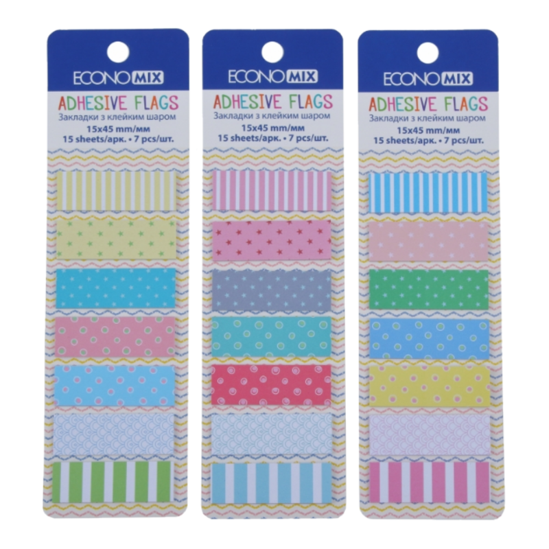 Індекс-закладки ECONOMIX Fun паперові 15×45
