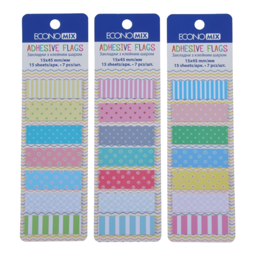 Індекс-закладки ECONOMIX Fun паперові 15×45