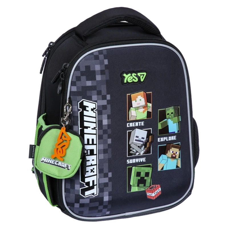 Рюкзак каркасний YES H-100S Minecraft Reality сірий