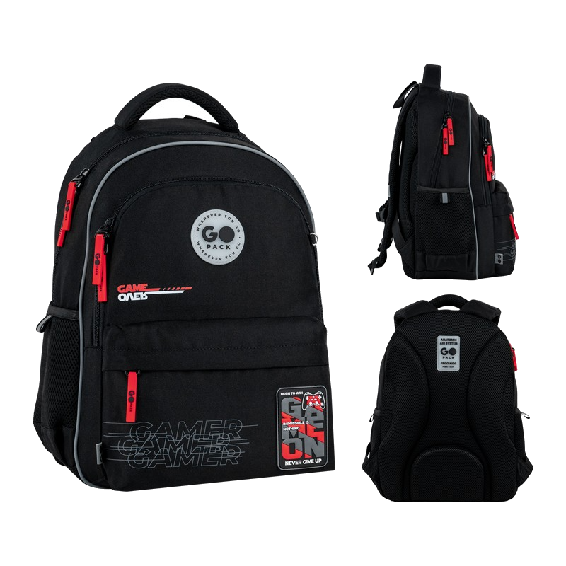 Рюкзак шкільний GoPack Education 182M Born To Win чорний
