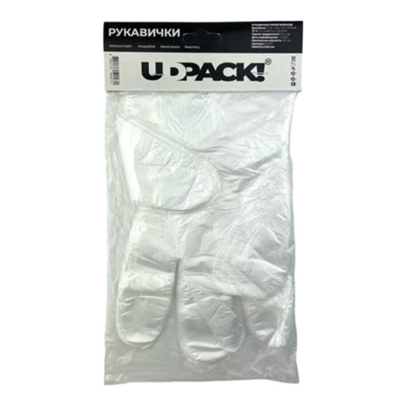 Рукавиці поліетиленові одноразові UD-Pack 100 шт.