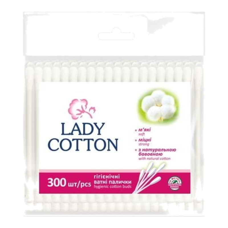 Ватні палички Lady Cotton 300 шт.