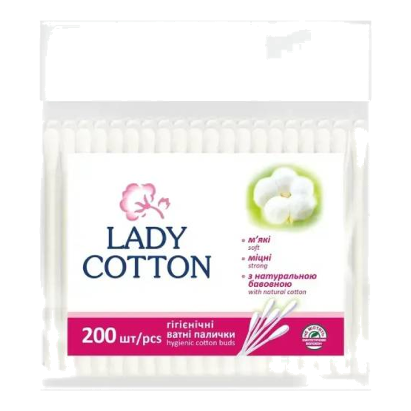 Ватні палички Lady Cotton 200 шт.