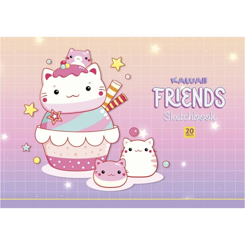Альбом Star А4 20 арк. склейка Kawaii Friends