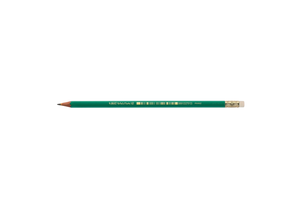 Олівець простий "BIC" Evolution 655 HB з гумкою