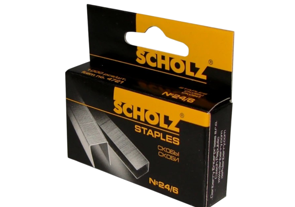 Скоби "SCHOLZ" /4721/ №24/6 (1000шт) (10/500)